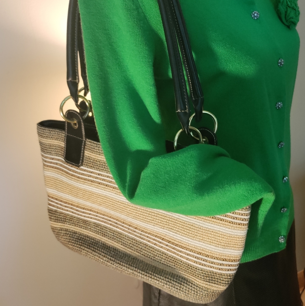 Studio Works braided striped, shades of brown & green purses